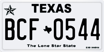 TX license plate BCF0544