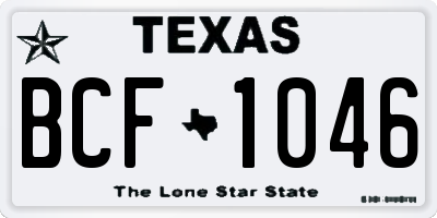 TX license plate BCF1046
