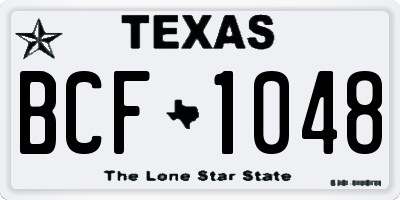 TX license plate BCF1048