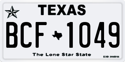 TX license plate BCF1049