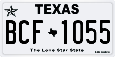 TX license plate BCF1055