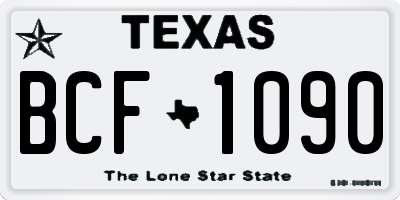 TX license plate BCF1090