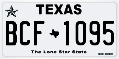 TX license plate BCF1095