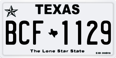 TX license plate BCF1129