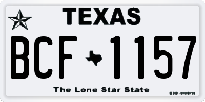 TX license plate BCF1157