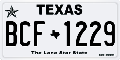 TX license plate BCF1229