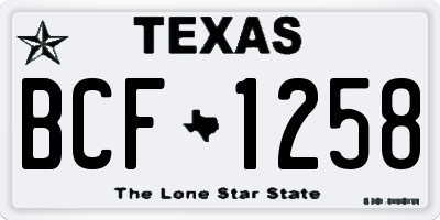TX license plate BCF1258
