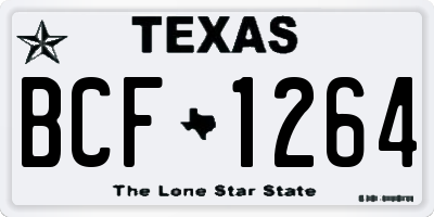 TX license plate BCF1264