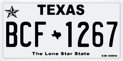 TX license plate BCF1267