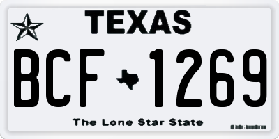 TX license plate BCF1269