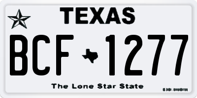 TX license plate BCF1277