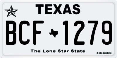 TX license plate BCF1279