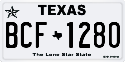 TX license plate BCF1280