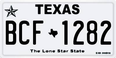 TX license plate BCF1282