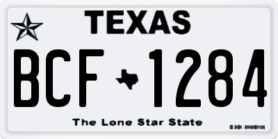 TX license plate BCF1284