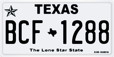 TX license plate BCF1288