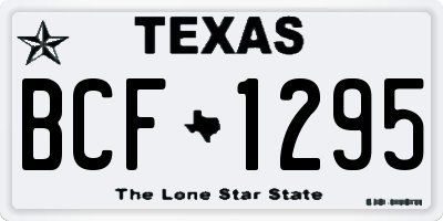 TX license plate BCF1295