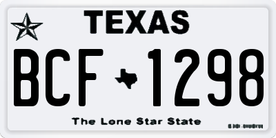 TX license plate BCF1298