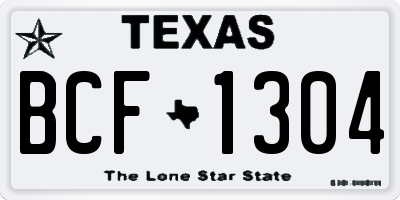 TX license plate BCF1304