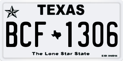 TX license plate BCF1306