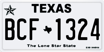 TX license plate BCF1324