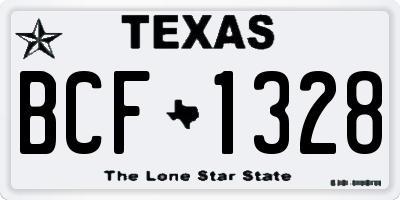 TX license plate BCF1328