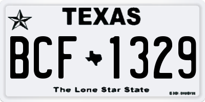TX license plate BCF1329