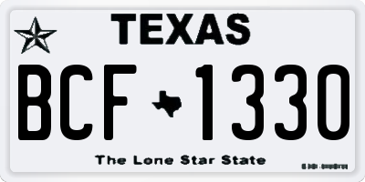 TX license plate BCF1330
