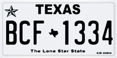 TX license plate BCF1334