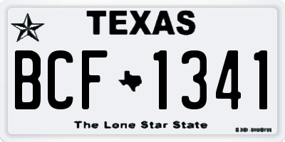 TX license plate BCF1341