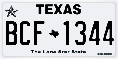 TX license plate BCF1344