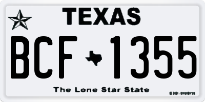 TX license plate BCF1355