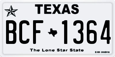 TX license plate BCF1364