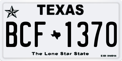 TX license plate BCF1370
