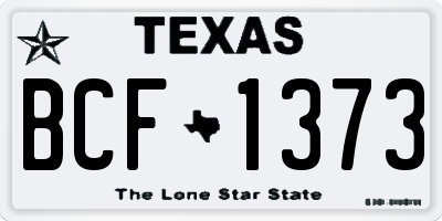 TX license plate BCF1373