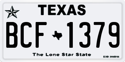 TX license plate BCF1379
