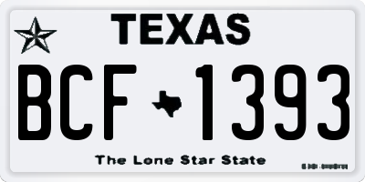 TX license plate BCF1393