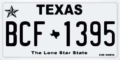 TX license plate BCF1395
