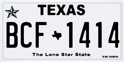 TX license plate BCF1414