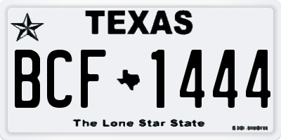 TX license plate BCF1444