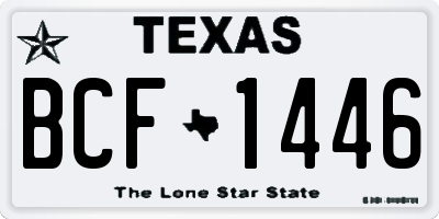 TX license plate BCF1446