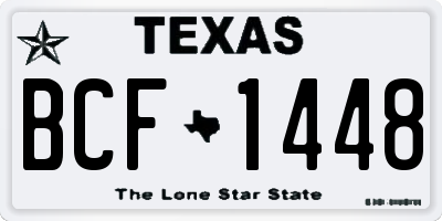 TX license plate BCF1448