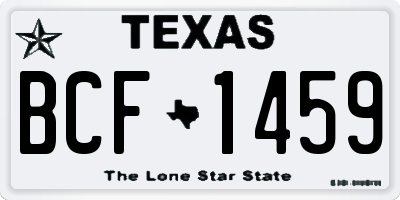 TX license plate BCF1459