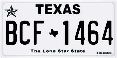TX license plate BCF1464