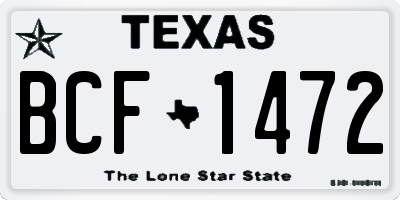 TX license plate BCF1472