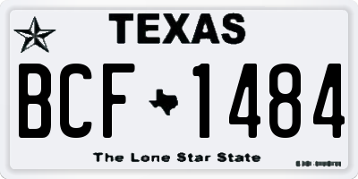 TX license plate BCF1484