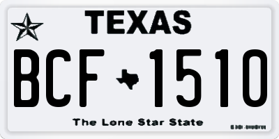 TX license plate BCF1510