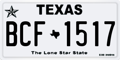 TX license plate BCF1517