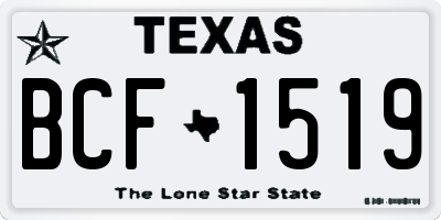 TX license plate BCF1519