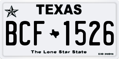 TX license plate BCF1526